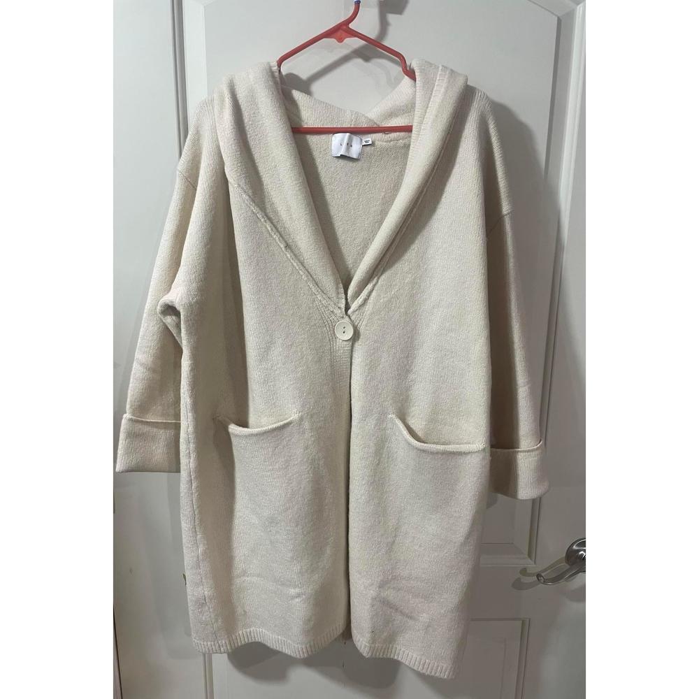 Lush Women's Ivory Long Cardigan Sweater S